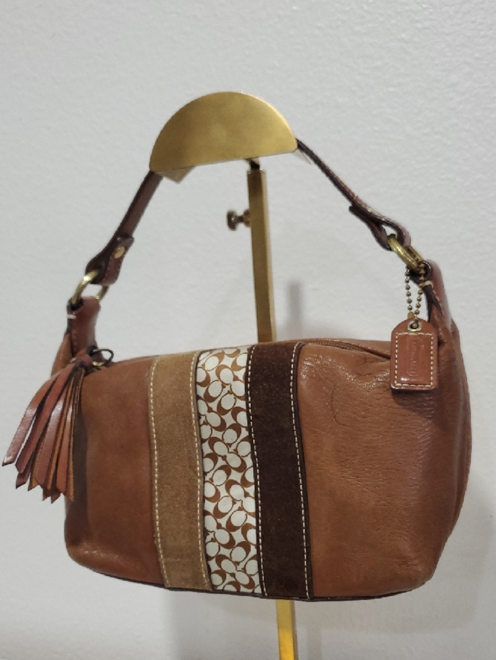 RARE Coach Brown Leather Small Handbag/Cosmetic Bag🤎 - Picture 3 of 16